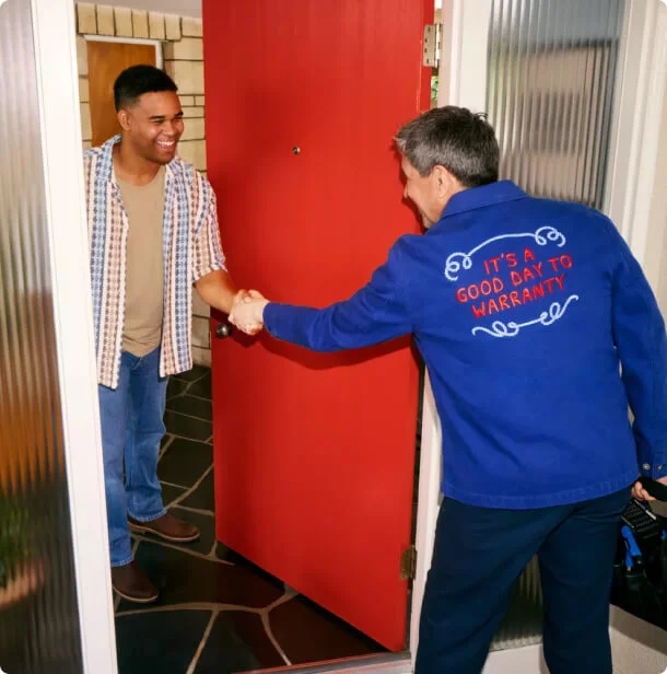Provider greeting at door