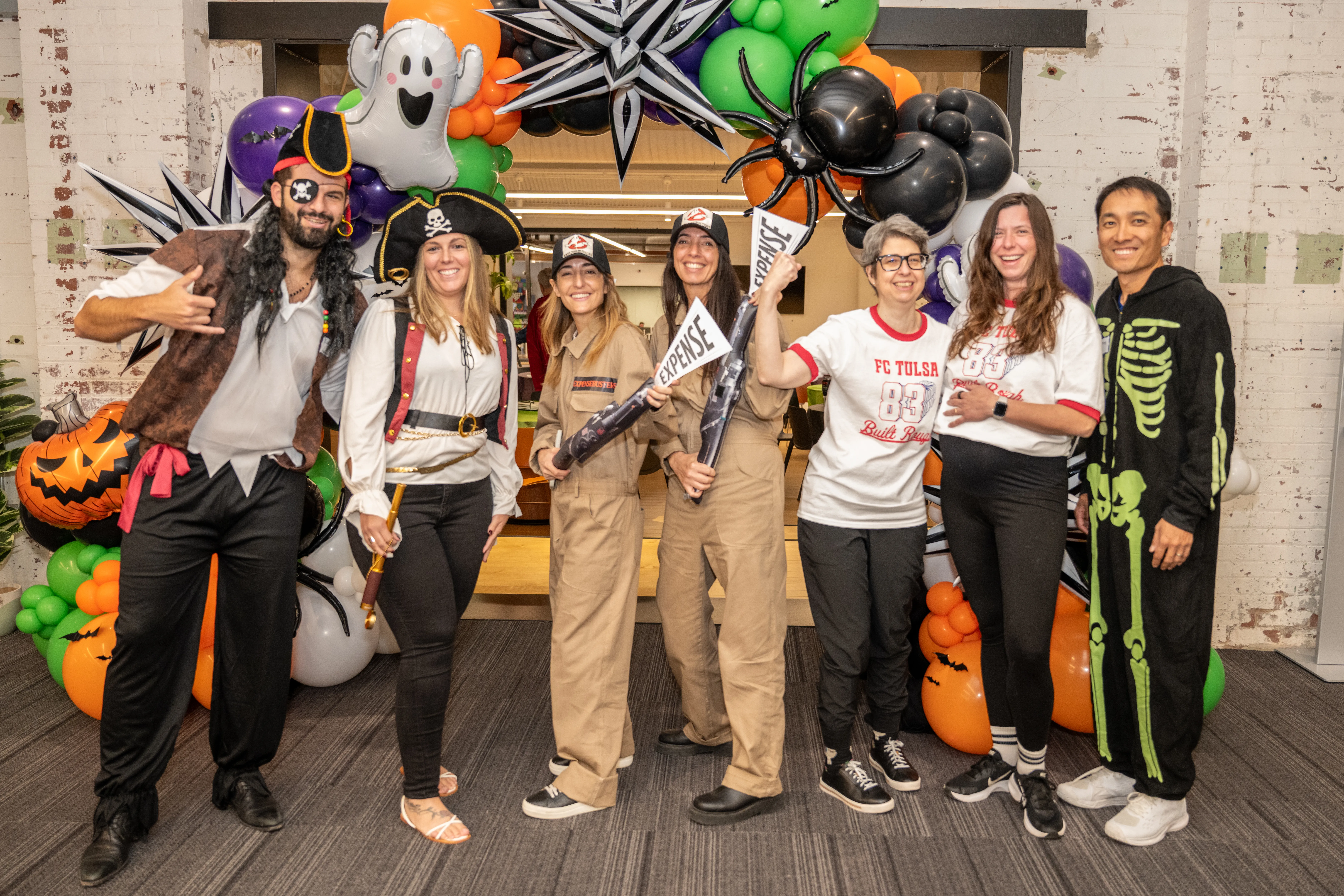 ConsumerAffairs team in Halloween costumes at the office