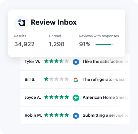 Aspect's Review Inbox metadata and list of reviews